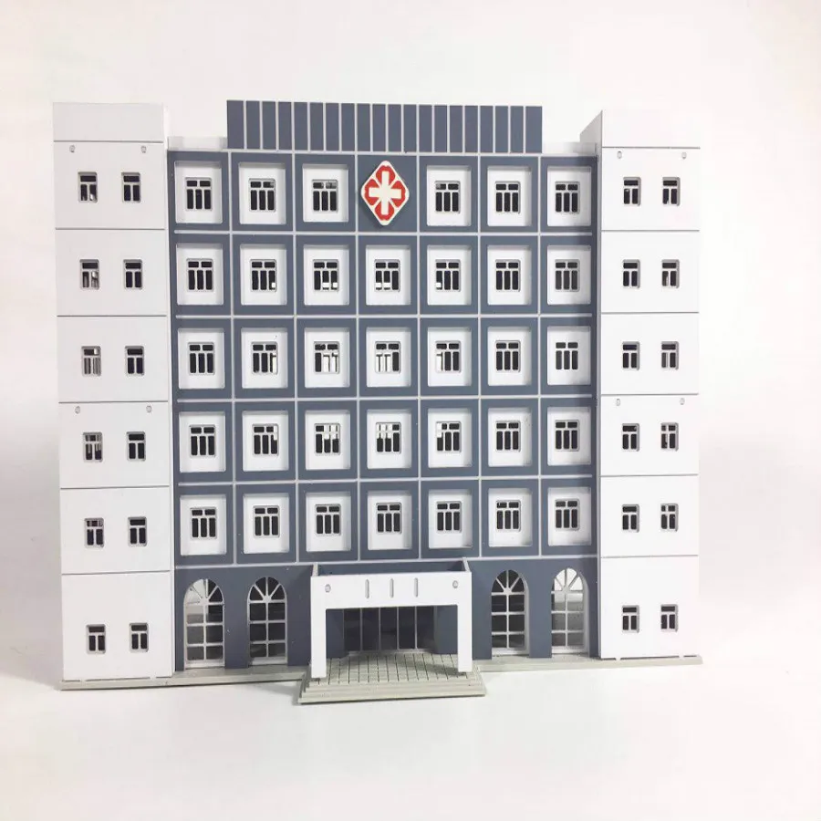 1/150 160 Архитектурна сцена Модел Аниме Редовна болнична сграда за хоби Модел Maker