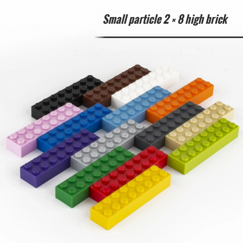 20pcs Малка частица 3007 висока тухла 2x8 DIY градивен блок, съвместим с творчески подарък MOC градивен блок замък играчка