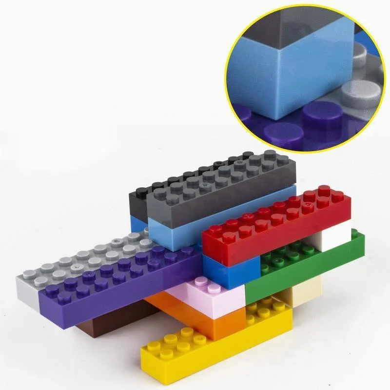 20pcs Малка частица 3007 висока тухла 2x8 DIY градивен блок, съвместим с творчески подарък MOC градивен блок замък играчка