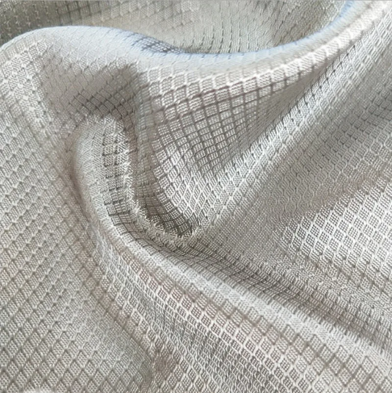 67X150cm решетка сребърни влакна плат радиация екраниране EMF за майчинство обличане костюм антибактериални проводими участък кърпа