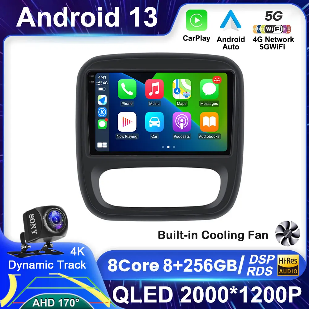 Android 13 Car Radio Video Multimedia Player За Renault Traffic 3 2014 - 2021 За Opel Vivaro B 2014 - 2018 Автоматична навигация GPS