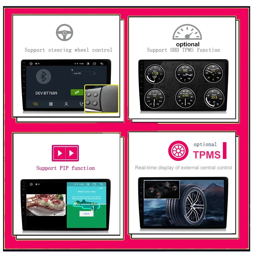 Carplay Android 13 Auto Radio Stereo Player Мултимедия GPS навигация за Toyota Land Cruiser Prado 120 2004 - 2009