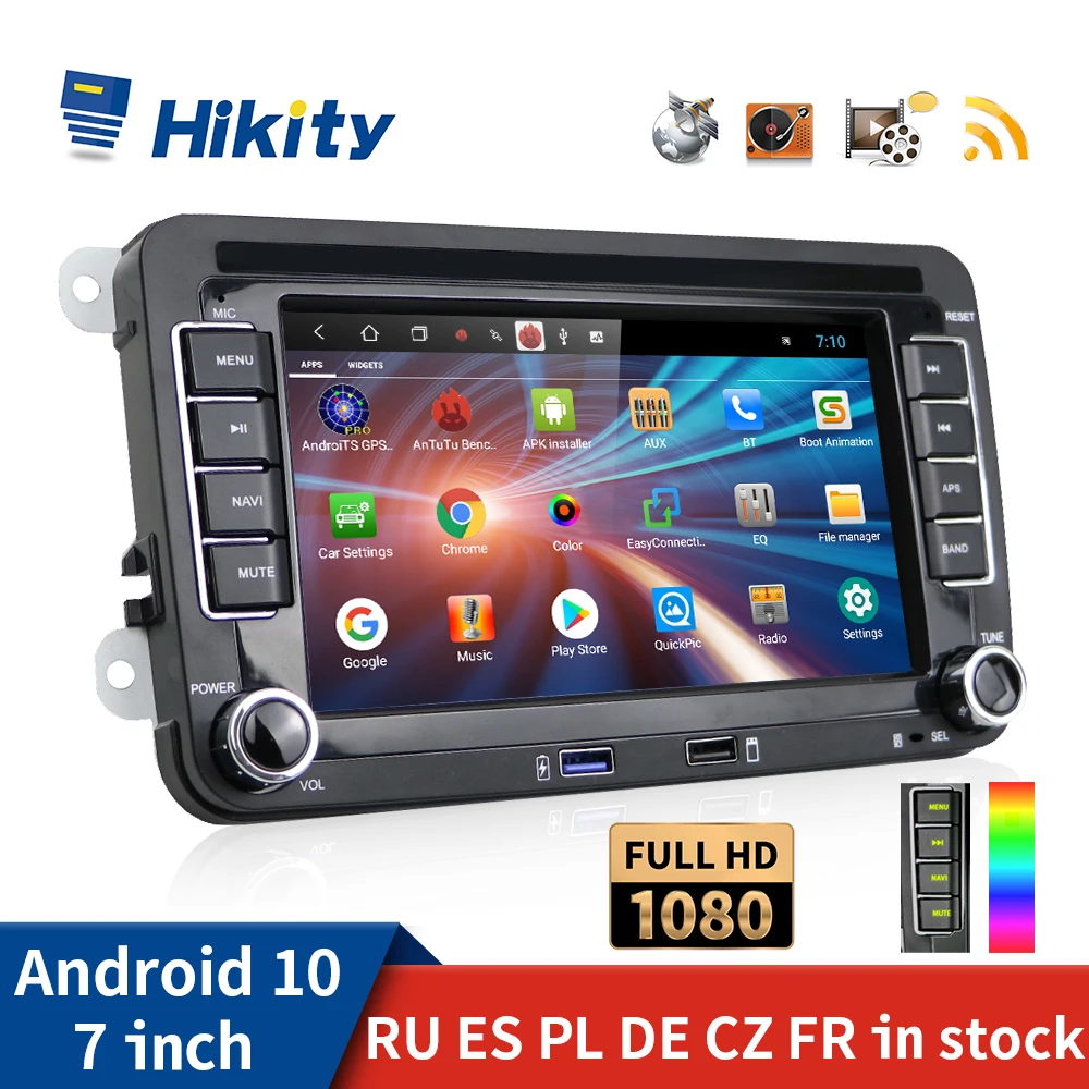 Hikity Android Canbus навигация GPS 2 Din мултимедиен плейър за VW / Volkswagen / Golf / Passat / b7 / b6 / Skoda / Seat / Octavia / Polo / Tiguan