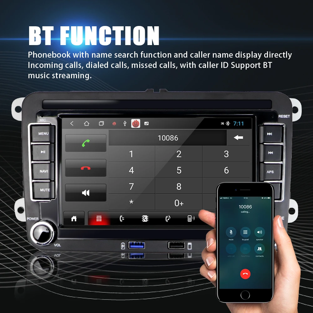 Hikity Android Canbus навигация GPS 2 Din мултимедиен плейър за VW / Volkswagen / Golf / Passat / b7 / b6 / Skoda / Seat / Octavia / Polo / Tiguan