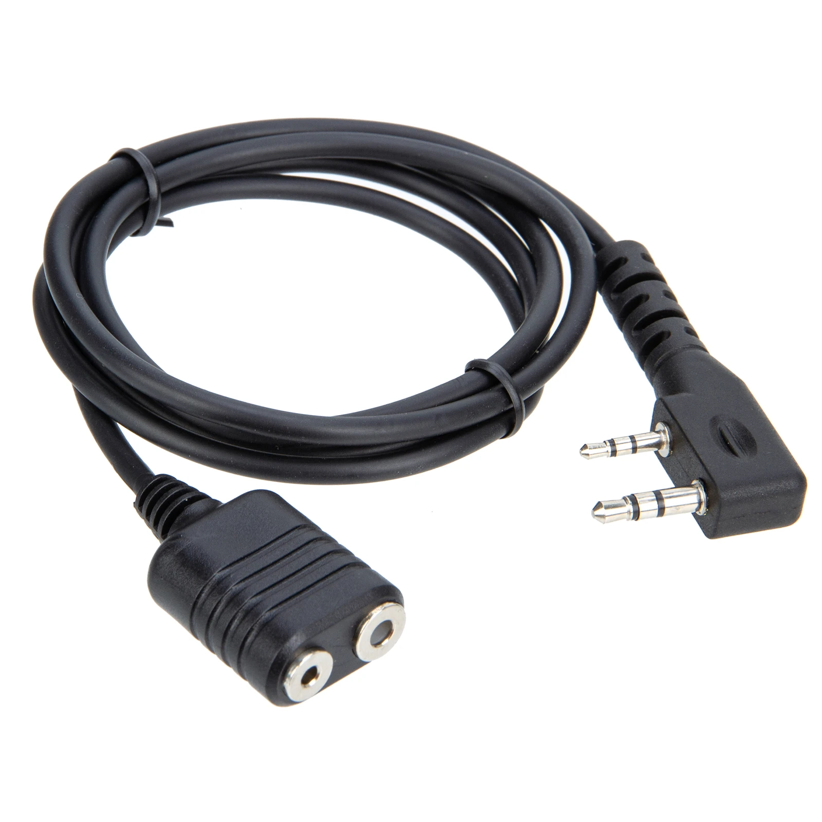 K тип 2 пинов високоговорител микрофон слушалки удължителен кабел за удължителен кабел за BaoFeng UV-5R BF-888s за Kenwood Walkie Talkie