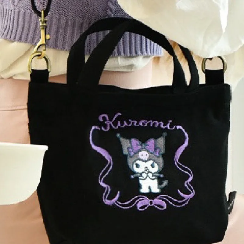 Sanrio Kawaii Kuromi Малък Тод преносим платно платно чанта момиче карикатура аниме свободно време едно рамо чанта деца рожден ден подарък