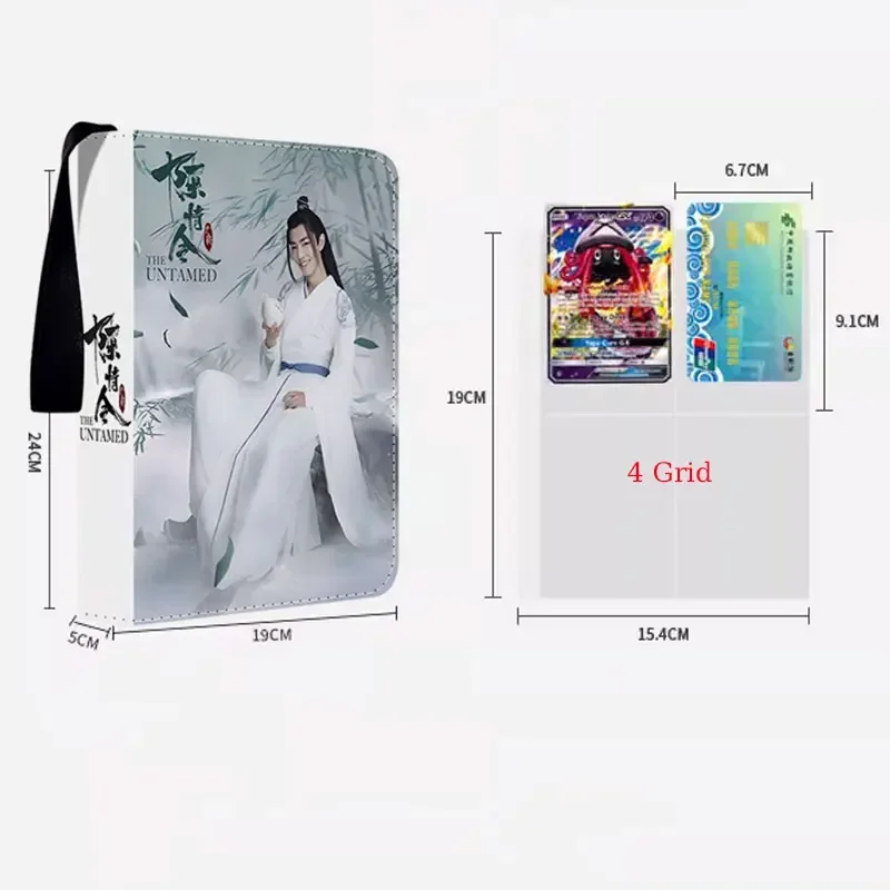 The Untamed Card Album Book 4 Grid 50 Pages 400 Card Storage Fully Closed Zipper Holder Anime Collection Book