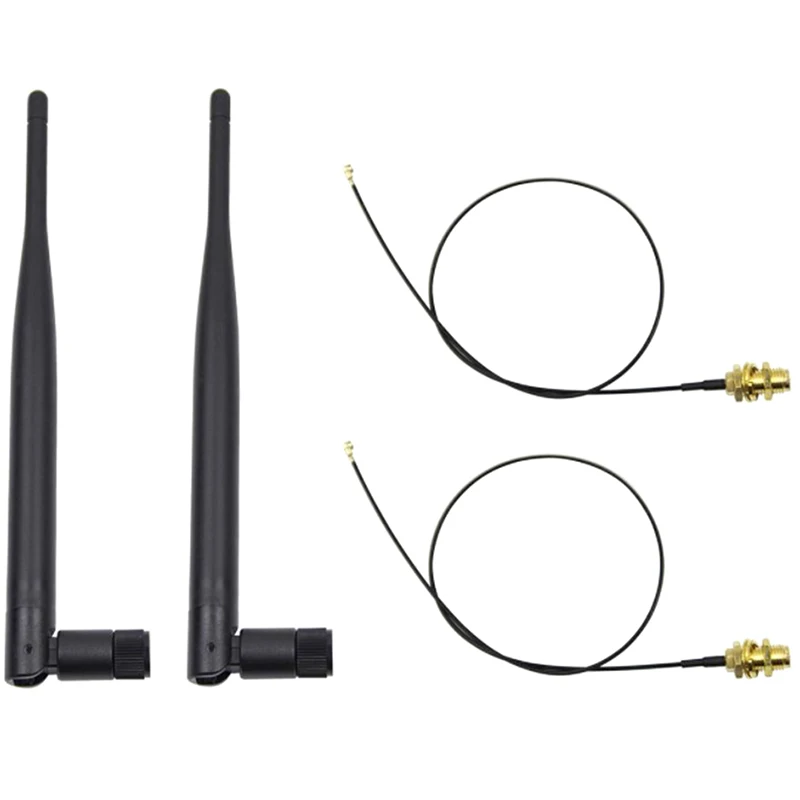 WiFi антена 5dbi 21cm U.FL/IPEX към RPSMA Pigtail кабел 2.4GHz Omni антена за бустер AP WLAN рутер модем USB адаптер разширител
