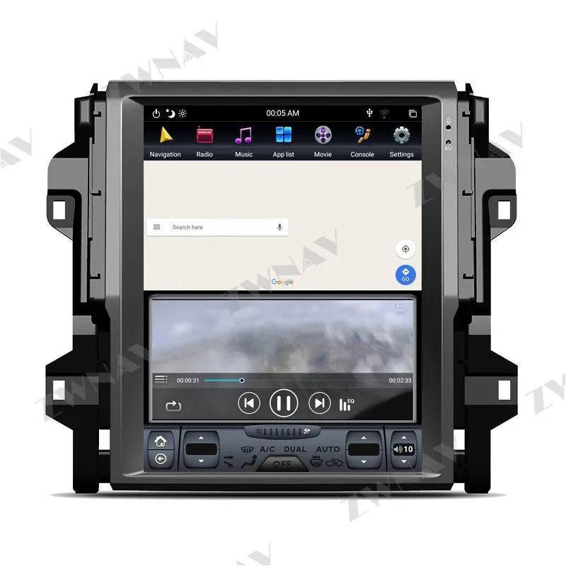 ZWNAV кола радио GPS навигация аудио стерео за Toyota Fortuner 2016-2020 кола радио Android 9.0 PX6 DSP + CARPLAY