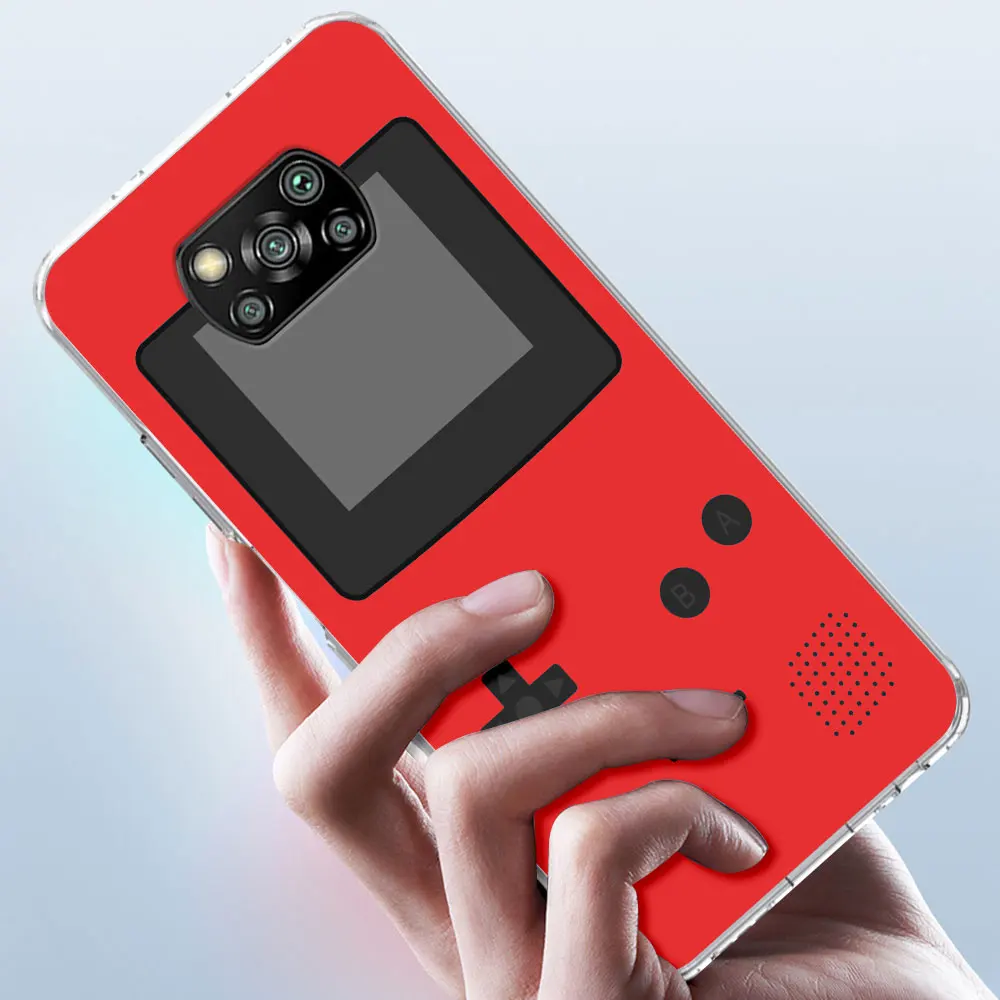 Дисплей момче ретро игра модел случай за Xiaomi Poco X5 M5s X3 NFC M5 X4 GT F3 F2 M3 Pocophone F1 M4 M2 Pro прозрачен TPU капак