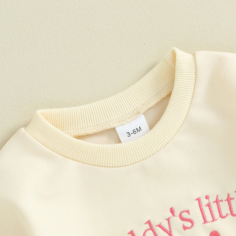 Есен бебе малко дете бебе момиче суитчър ританки писмо бродерия печат дълъг ръкав боди гащеризони за новородени дрехи
