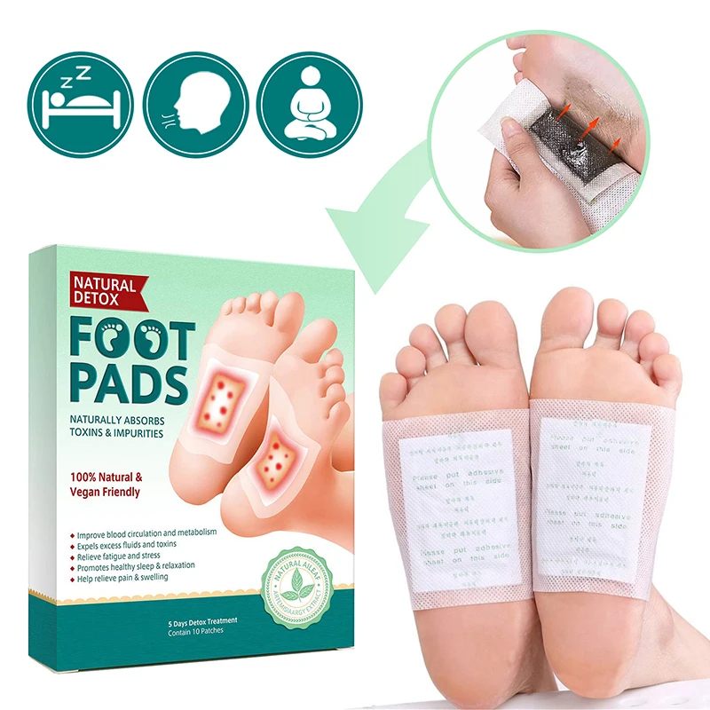 Пелин Foot Patches Pads подобряват кръвообращението Облекчаване на болката Detox насърчава здравословен сън влага отстраняване загуба на тегло